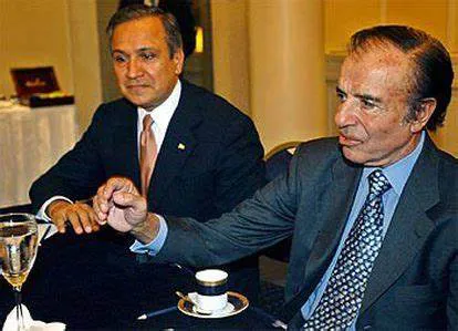 Romero con Menem - Foto El Pais