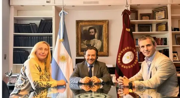 Saenz con Menem y Karina Milei