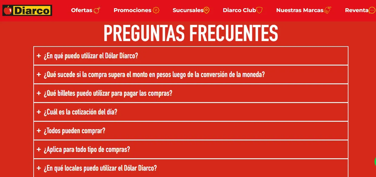 Preguntas frecuentes en Diarco