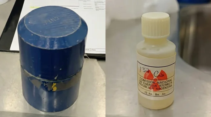 El objeto perdido contenía cesio-137, una sustancia radiactiva empleada en usos médicos e industriales.