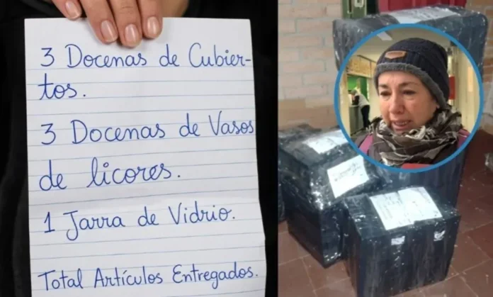 María Álvarez dijo que sufrió la pérdida y el presunto robo de mercadería enviada por un servicio de encomiendas.