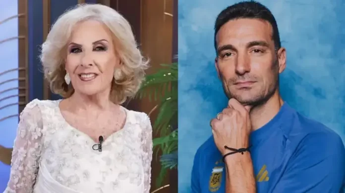 Mirta Legrand junto a Lionel Scaloni.