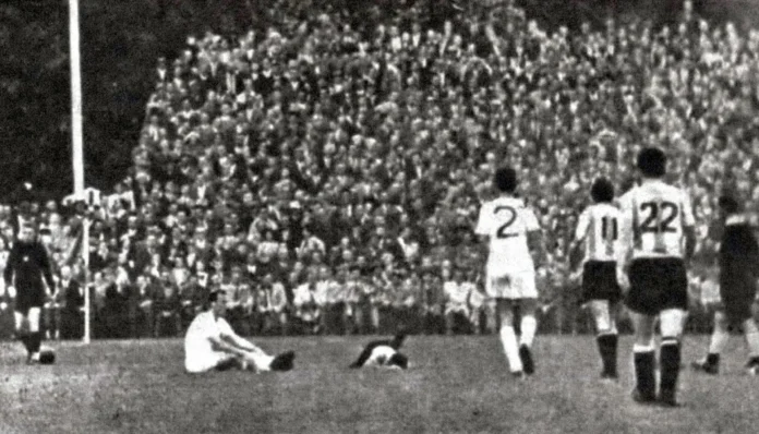 Partido de Argentina ante Suecia en el Mundial de Italia 1934.