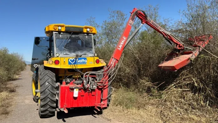 Personal de la Municipalidad llevó adelante trabajos de cortafuego para la prevención de incendios.
