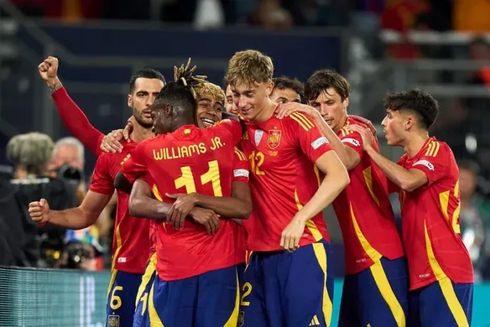 El seleccionado de España en una imagen vinculada al partido.