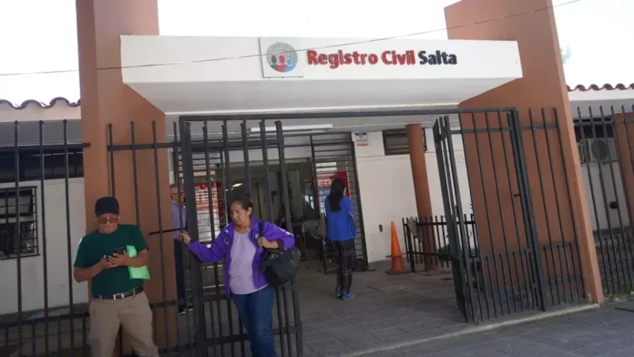 Vista del Registro Civil de Salta.