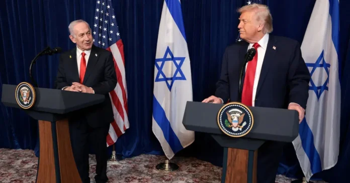 Benjamin Netanyahu junto a Donald Trump