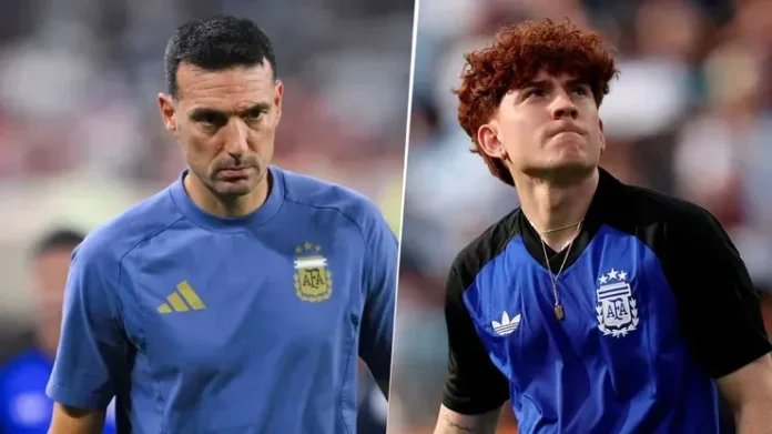 Lionel Scaloni junto a Valentín Colo Barco.