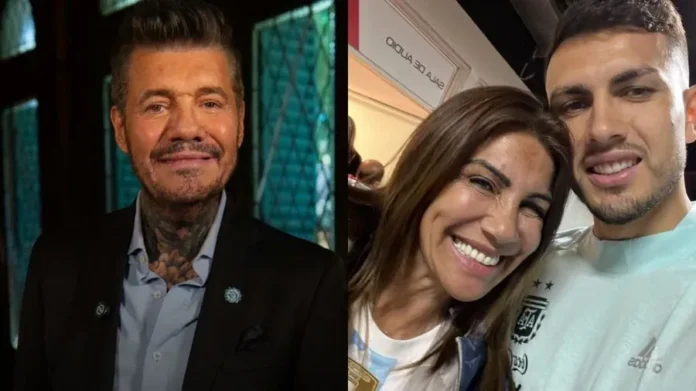 Marcelo Tinelli junto a Leandro Paredes y Myriam, la madre del futbolista.