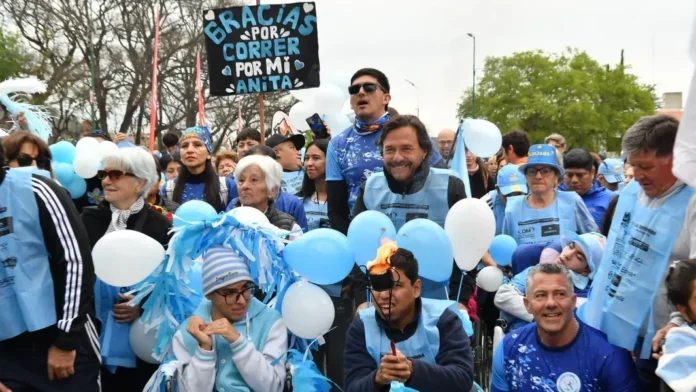 Gustavo Sáenz participó de la maratón Corro por Vos.