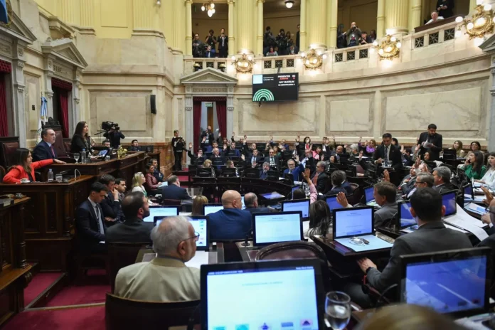 Vista del edificio del Senado de la Nación Argentina.
