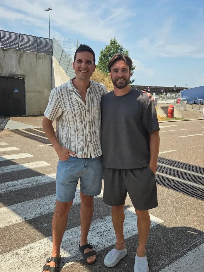 Nico Peralta y Nicolás Tagliafico juntos en Lyon.