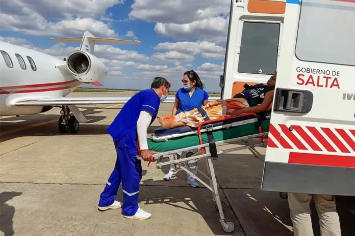 Operativos aéreos destinados a traslados sanitarios.