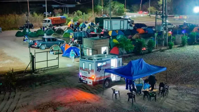 El hospital de Colonia Santa Rosa atendió a los peregrinos durante su recorrido.