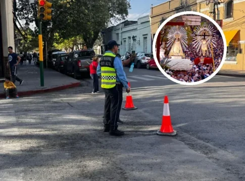 Corte y desvío de circulación en Salta durante la procesión del Señor y la Virgen del Milagro.