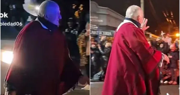Monseñor Bernacki acompañó a los peregrinos de la Puna durante la parte final del recorrido.
