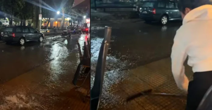 Fuertes lluvias durante el temporal en Chicoana.