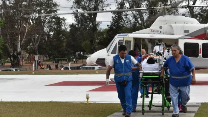Traslado aéreo de un paciente