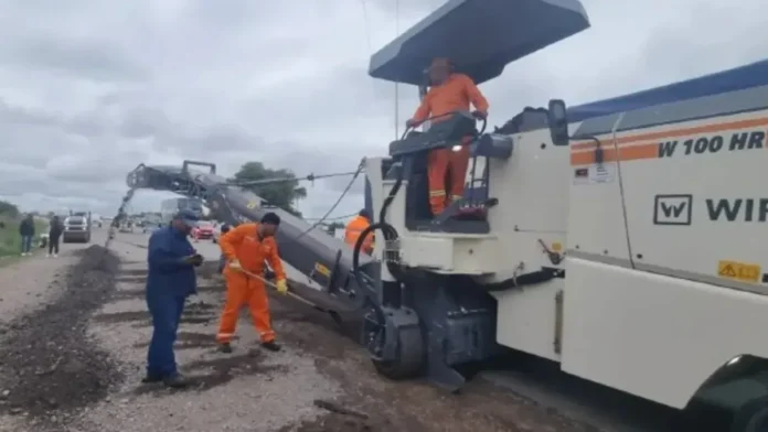 Trabajos de obra sobre las rutas nacionales 9 y 34.