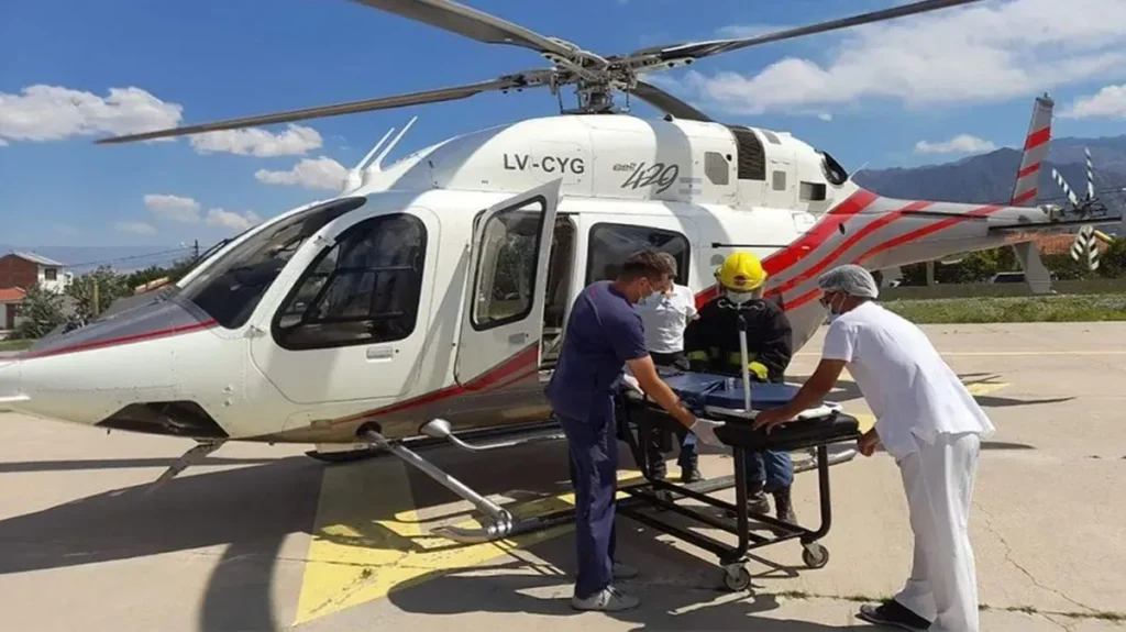 Registro de un vuelo destinado a una emergencia sanitaria.